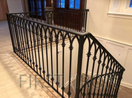 Elegant Indoor Straight Iron Railing