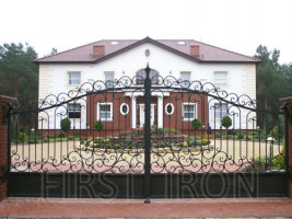 Luxury French Wrought Iron Gate with Topper