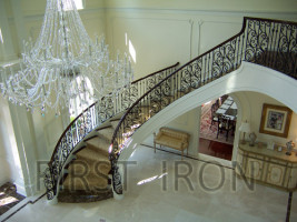 Curved Wrought Iron Stair Railing