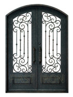 Wrought Iron Door with Kick Plate Bottom