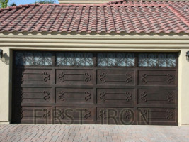 Exterior Sliding Up Wrought Iron Garage Door