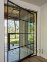 Steel and Glass Pivot Door