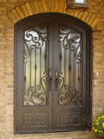 Eyebrow Top Wrought Iron Door