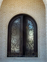 Elegant Wrought Iron Front Door