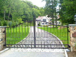 Double Swing Wrought Iron Gate