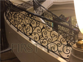 Custom Antique Wrought Iron Stair Railing