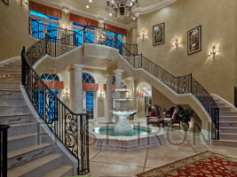 Custom Foyer Black Iron Railing